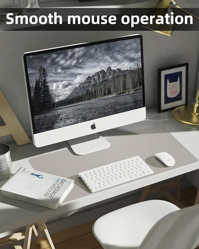 Leather Desk Pad Protector, Large Mouse pad, Office Desk mat, Laptop Mat - Image 4