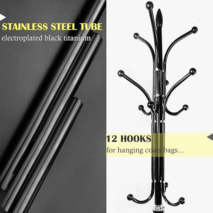 Kertnic Metal Coat Rack Stand - Image 4