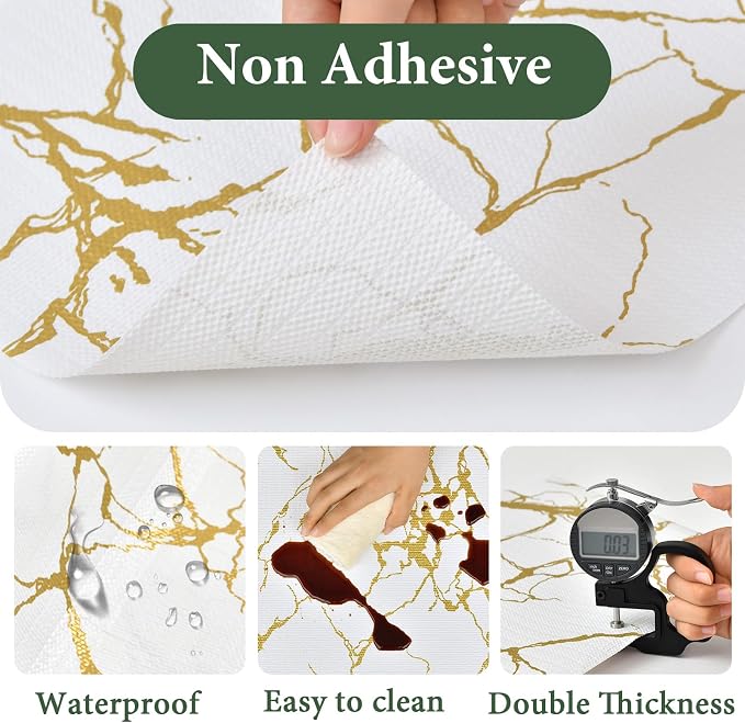 Drawer and Shelf Liner for Kitchen Cabinet Non Slip Waterproof Shelf Paper 23.6 - Image 4