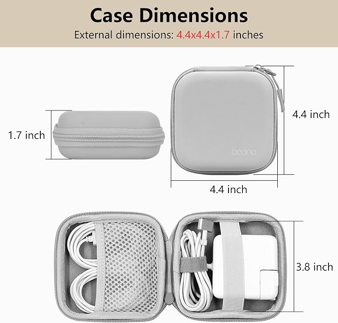 Charger Case for Macbook, Portable Tech Electronic Organizer Bag, Travel - Image 2