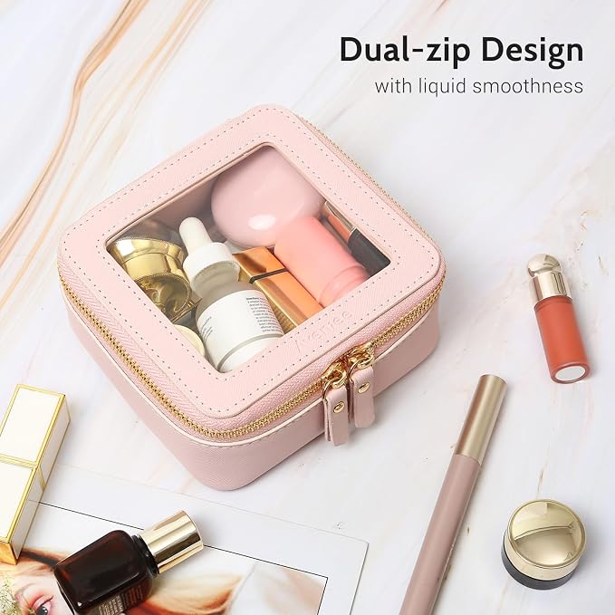 Aveniee Mini Clear Makeup Bag, Small Cosmetic Bags Travel Toiletry Pouch - Image 2