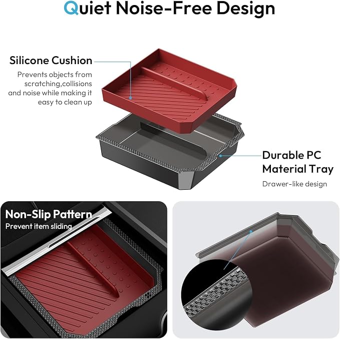 Center Console Organizer Tray for Tesla New Model Y Juniper Accessories 2025 - Image 9