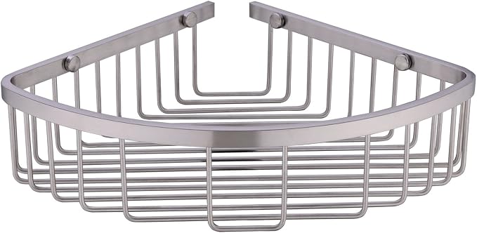 304 Stainless Steel Shower Caddy Corner Basket Shelf Bathroom Organizer Wall by Orhemus