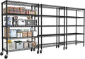 PrimeZone 74''H Wire Shelving 1250lbs 5 Tier Storage Shelves by PrimeZone