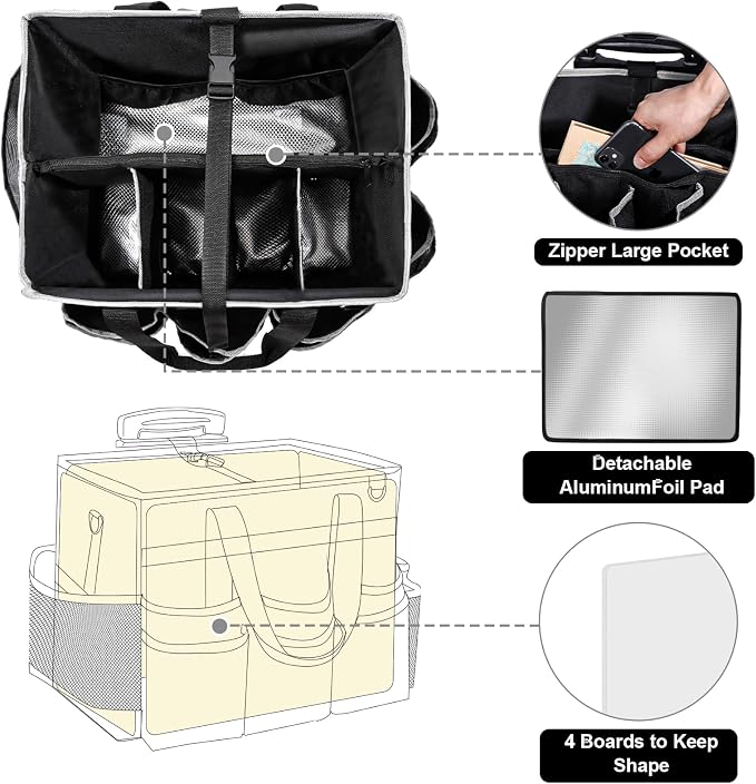 Large Rolling Cleaning Caddy Bag, Cleaning Caddy - Image 2