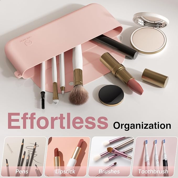 Silicone Makeup Brush Holder And Beauty Sponge Case, Travel Makeup Brush Case - Image 2