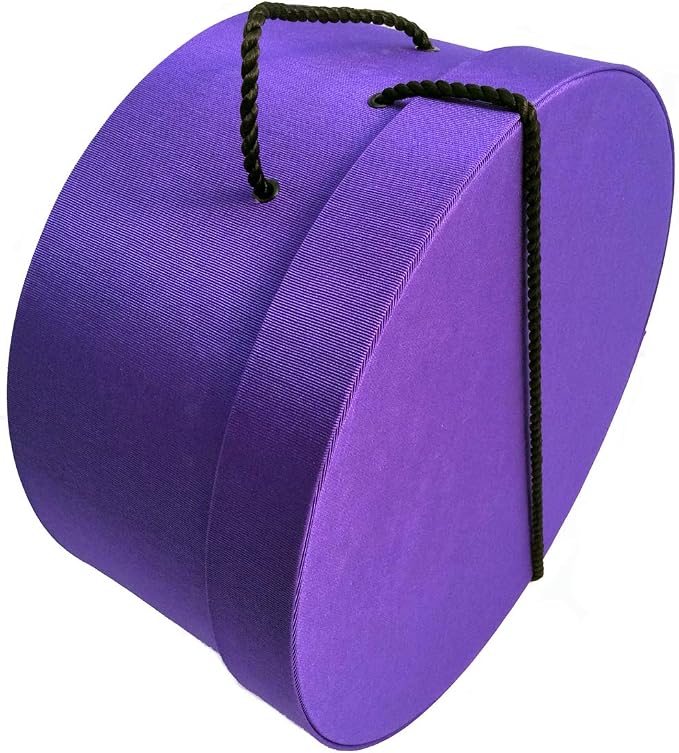 Sarah's Hat Boxes Classic Dark Purple Hat Box – 8.75" x 4.5" Handmade in USA – - Image 5