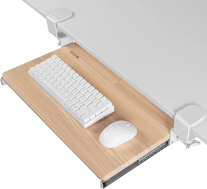 VIVO Small Clamp-on Computer Keyboard and Mouse Under Desk Slider Tray by VIVO