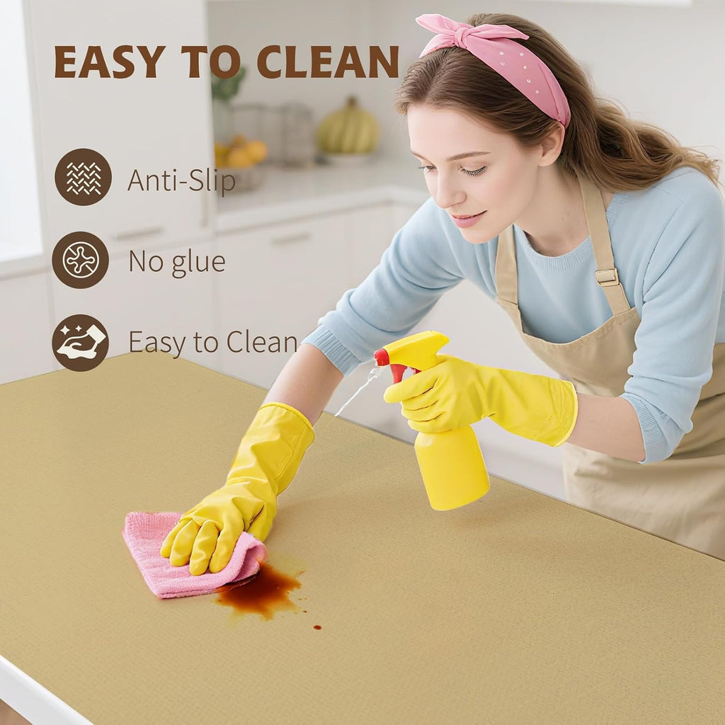 Shelf Liners for Kitchen Cabinets 12in x 30FT, Non Adhesive Drawer