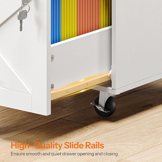 HOOBRO 3 Drawer File Cabinet - Image 8