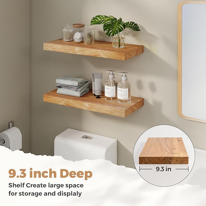 RICHFOCUS Elm Floating Shelves for Wall - Image 6