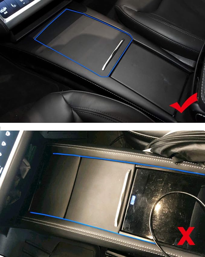Jaronx Compatible with Tesla Model X/S Center Console Organizer, Armrest - Image 6