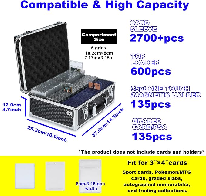Multi color Card Storage Hard Case, Sports Card Collection Boxes, Trading Cards - Image 3