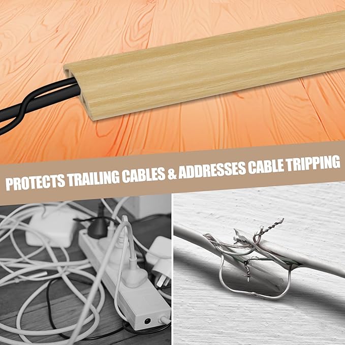 Floor Cord Cover Self Adhesive Cord Hider, 10FT Cable Management, Extension - Image 6