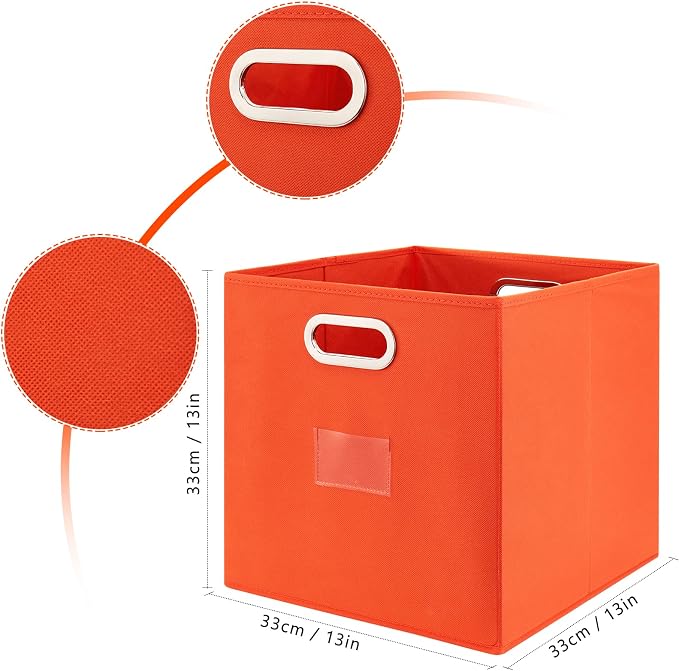 Robuy Foldable Cube Storage Bins Set of 4 Fabric Storage Boxes - Image 3