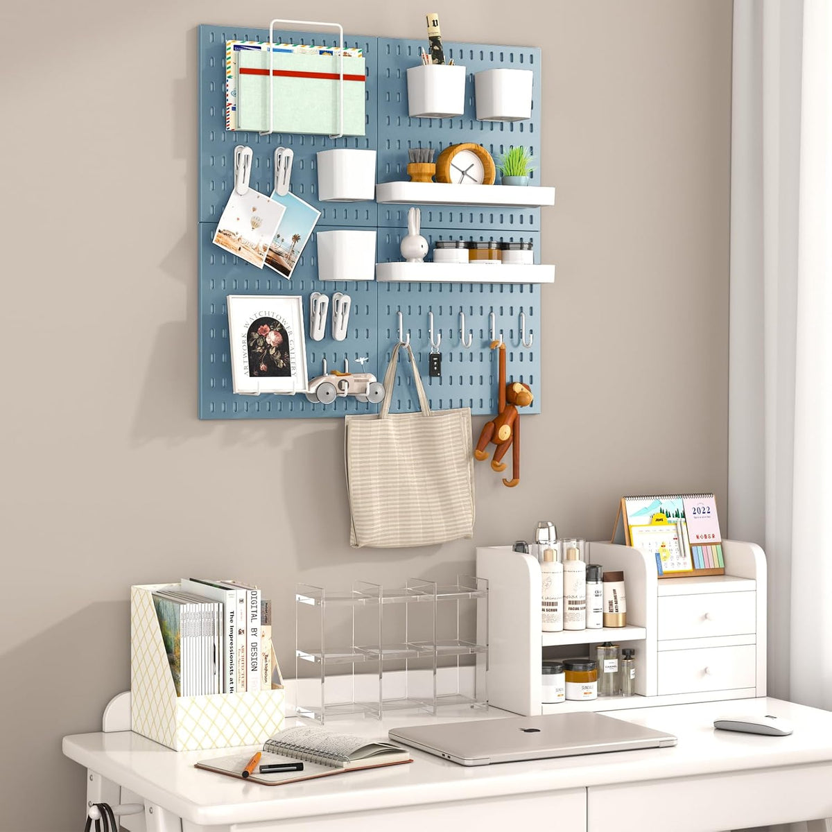 Peg Board Combination Kit, 8 Pegboards with 40 Accessories, Pegboard