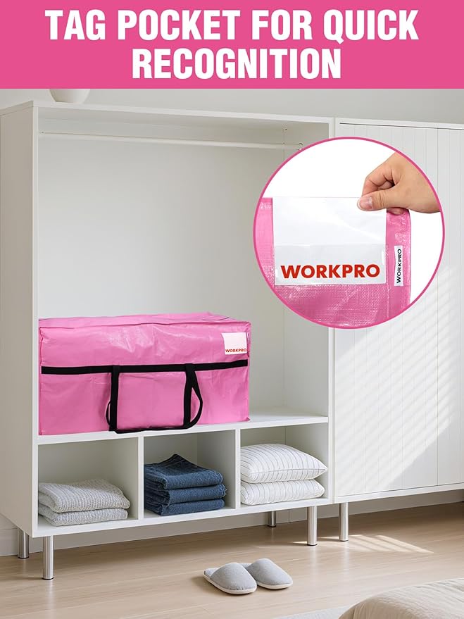 WORKPRO 2-Pack 66 Gallon Extra Large Moving Bags - Image 5