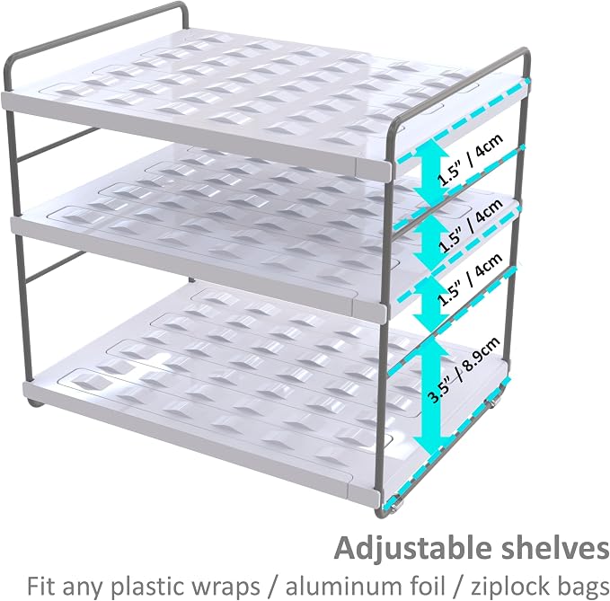 YAN & HIN 2 Packs 3-Tier Pantry Cabinet Organizers and Storage, Adjustable - Image 4