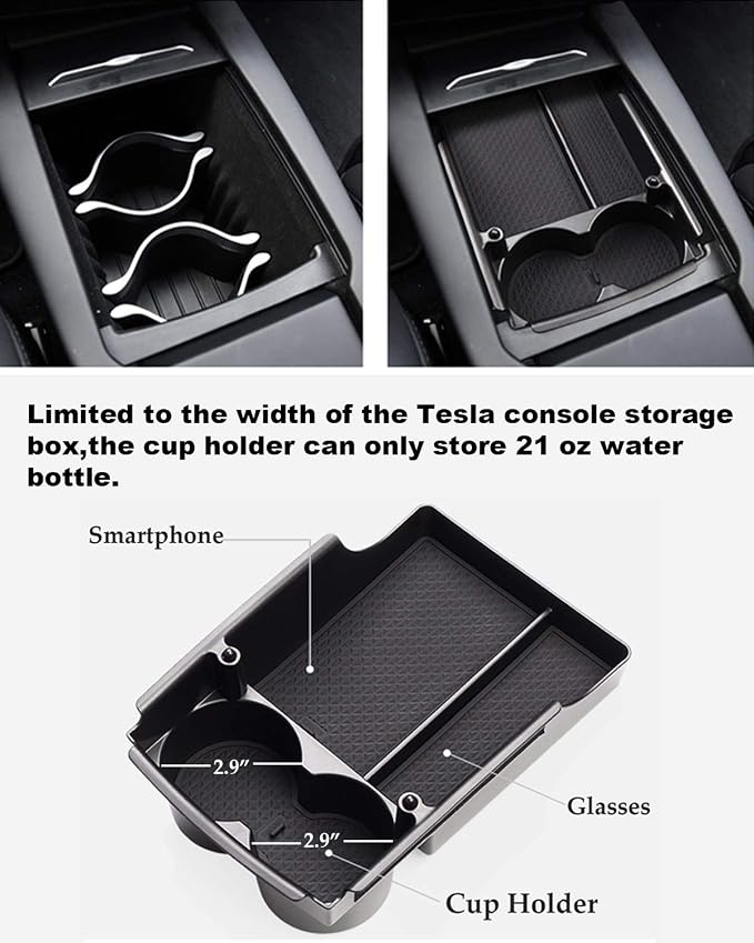 Jaronx Compatible with Tesla Model X/S Center Console Organizer, Armrest - Image 4