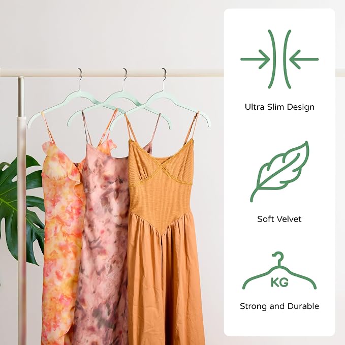 30 Pack Velvet Hangers – Non-Slip Slim Clothes Hangers - Image 3
