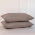 MooMee Bedding Pillowcases Pack of 2 100% Washed Cotton Linen Like Textured by MOOMEE