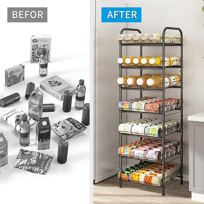 GILLAS 3 5 6 7 8 Tier Drink Organizer, Water Bottle Organizer, Metal Beverage - Image 5