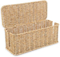 Cable Management Box, Handmade Rattan Cable Organizer, 2 Open Slots Cords Hider by Cantalop