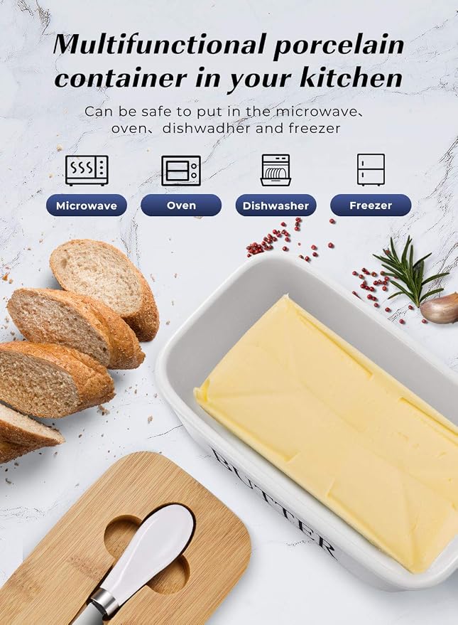Butter Dish with Lid, Large Butter Container - Image 4