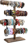 LadyRosian 4 Tier Wooden Display Jewelry Accessory Stand Jewelry Bracelet by LadyRosian