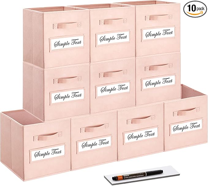 artsdi 11 Inch Storage Cube, Storage bin, cube storage Foldable Fabric Cube by Artsdi