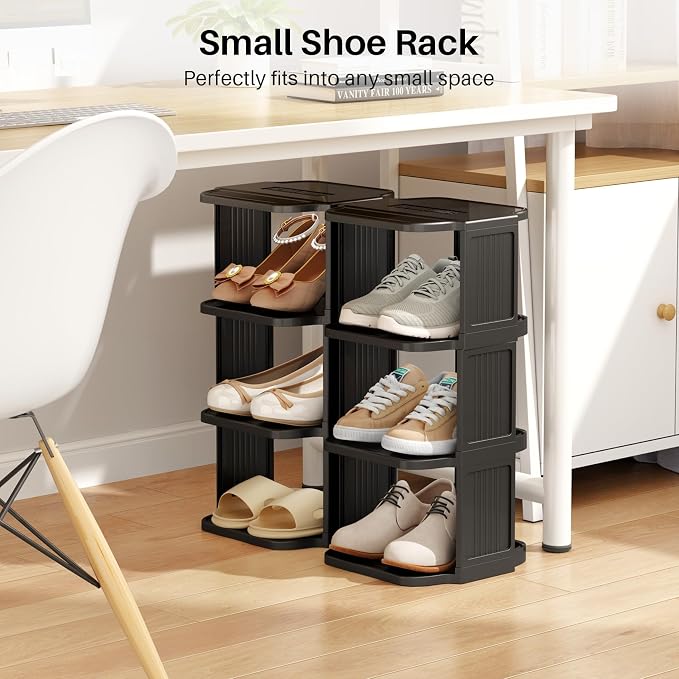 Shoe Racks for Closet, 5 Tiers Stackable Shoe Rack for Front Door Entrance Free - Image 5