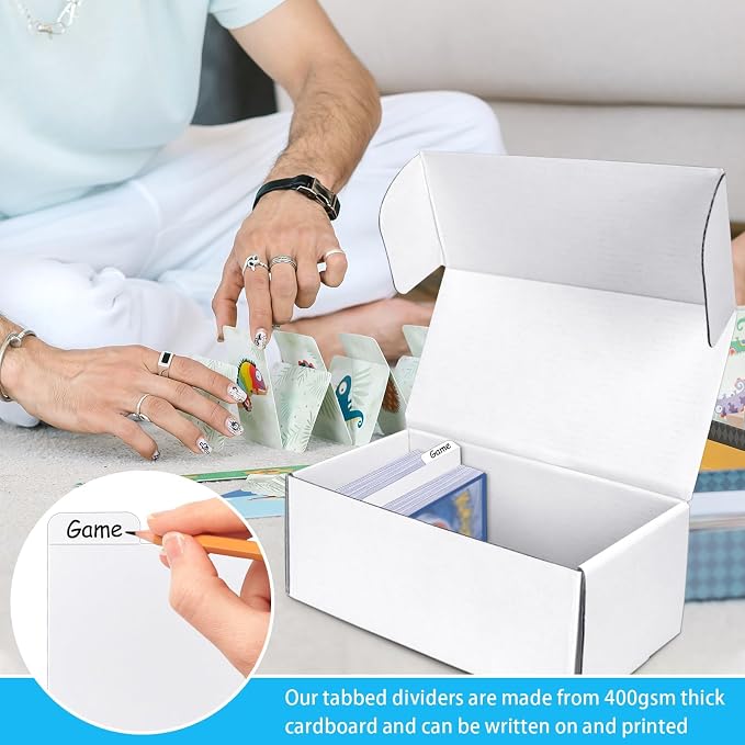 Trading Card Storage Box with Dividers, 6 Pack • 400 Count Bulk Card Collection - Image 7