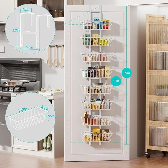 8-Tier Over Door Pantry Organizer - Image 6