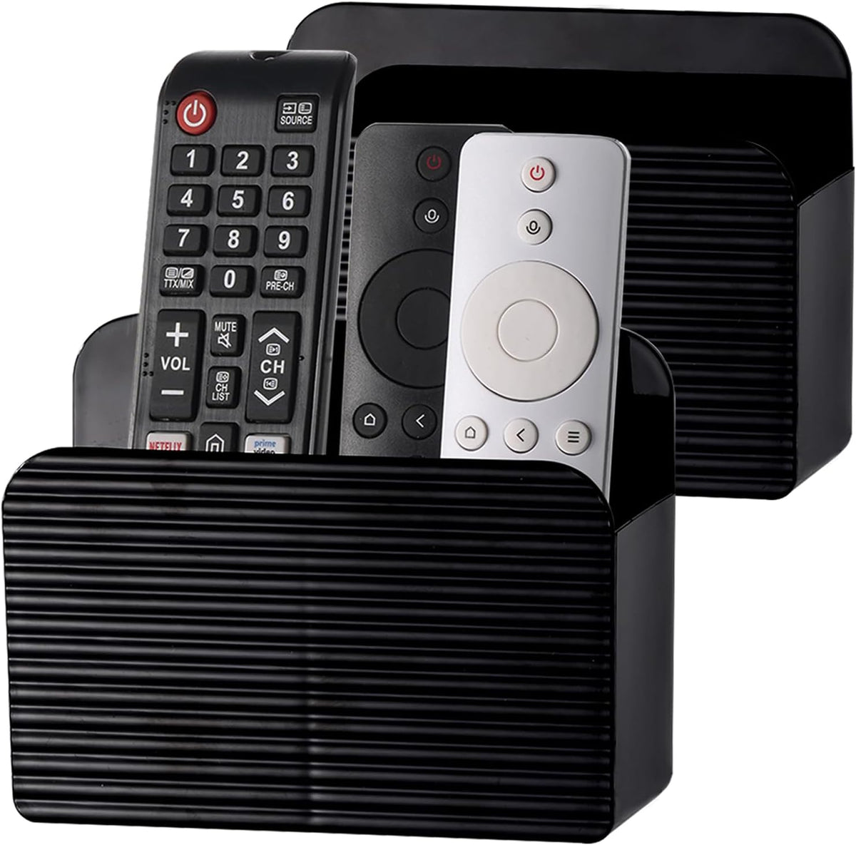 2 Pack Adhesive TV Remote Control Holder Wall Mount TV Remote Holder