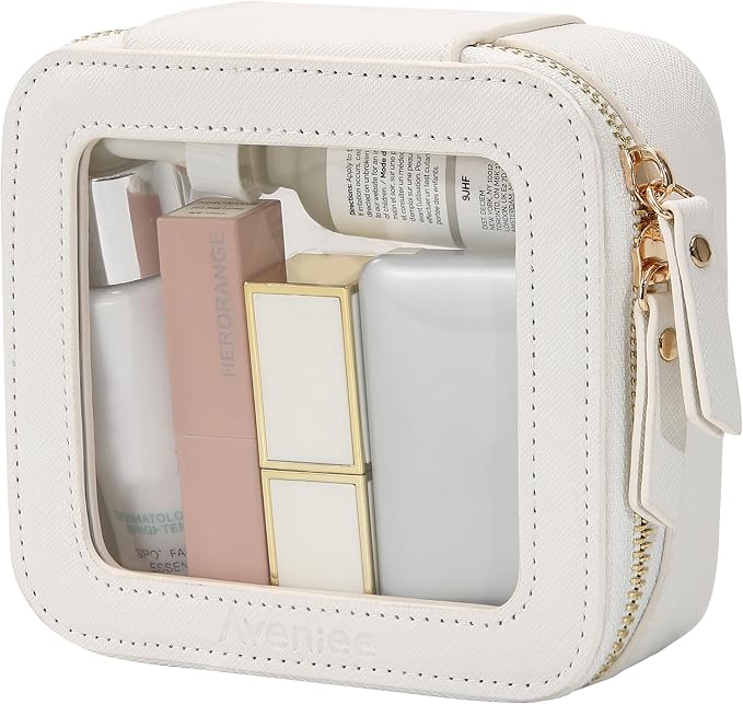 Aveniee Clear Makeup Bag Small, Mini Travel Toiletry Bag Cosmetic Bags Organizer by Aveniee