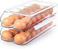 Egg Holder for Fridge, Automatic Rolling Egg Container for Refrigerator by RoskDeewat