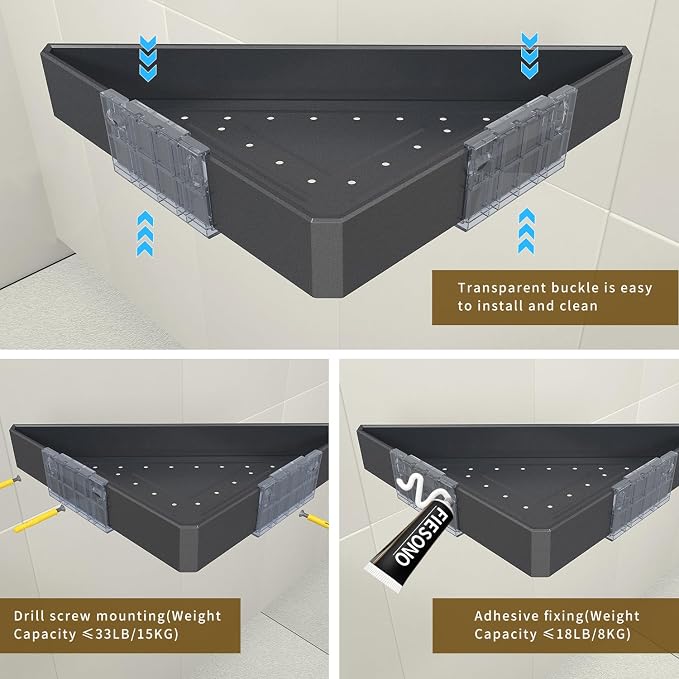 2-Tier Corner Shower Shelves - Image 6