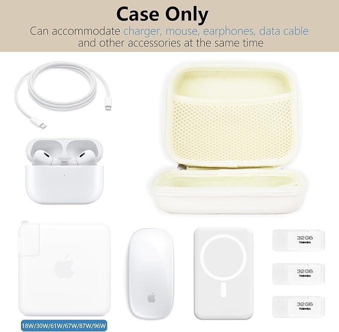 Charger Case for Macbook, Portable Tech Electronic Organizer Bag, Travel - Image 3
