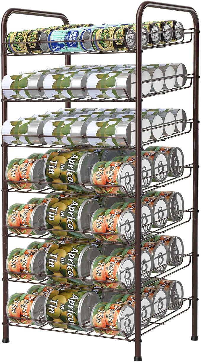 Vrisa Can Organizer for Pantry 7-tier Can Dispenser Rack Holde up to 84 Cans by Vrisa