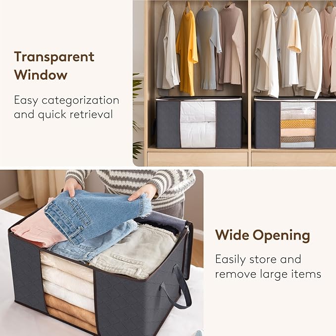 Lifewit 3 Packs Clothes Storage Bag, Storage Bins - Image 5
