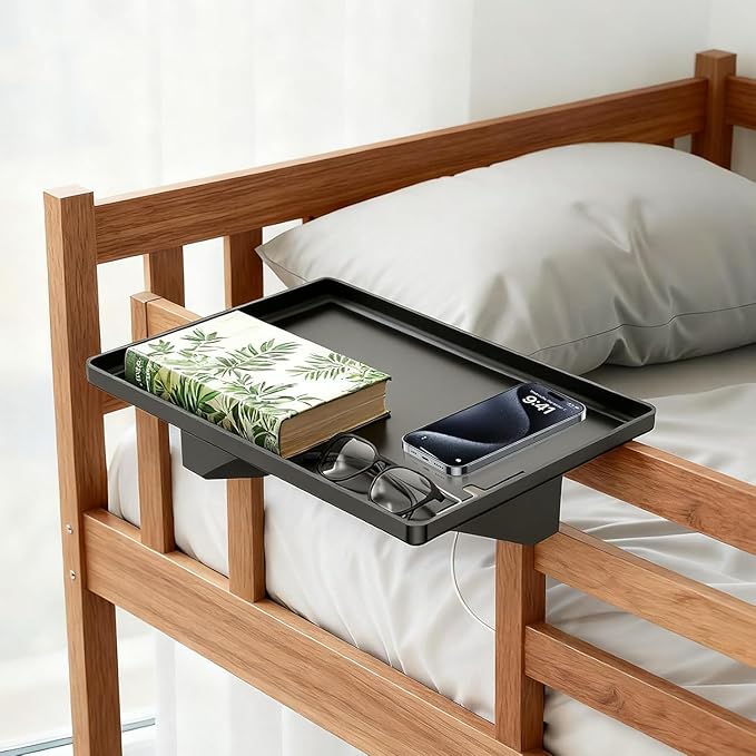 Bedside Shelf for Dorm Room, Metal Bunk Bed Table Shelf by Unknown