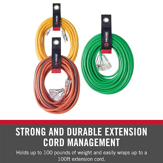 Velcro Brand Easy Hang Extension Cord Holder Organizer Variety Pack | Holds - Image 3