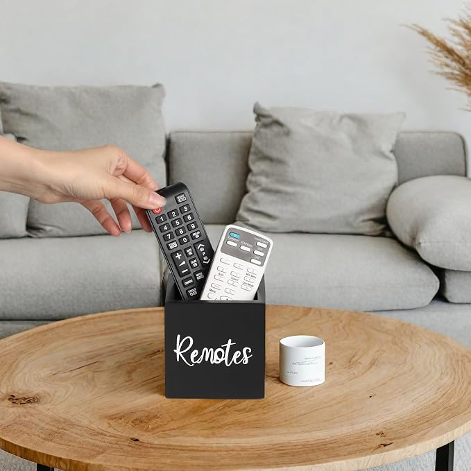 Wood Remote Control Holder, TV Remote Control Organizer - Image 2
