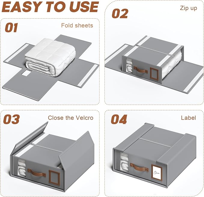BigPonpPon 8 Pack Bed Sheet Organizers And Storage - Image 7