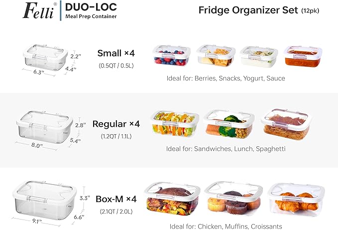 Felli Duo Loc Meal Prep Container - Image 3