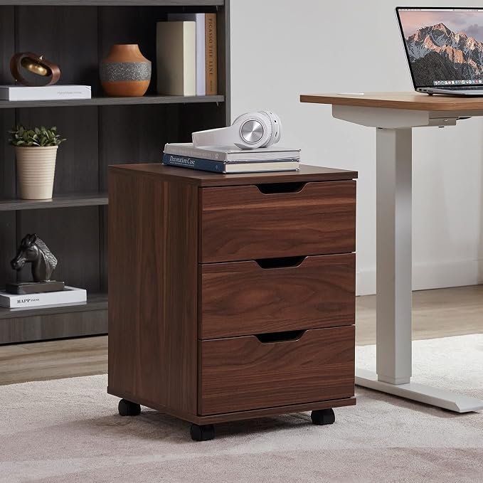 Farini Mobile File Cabinet for Home Office, 3 Drawer Chest Wood, Drawers Unit - Image 2