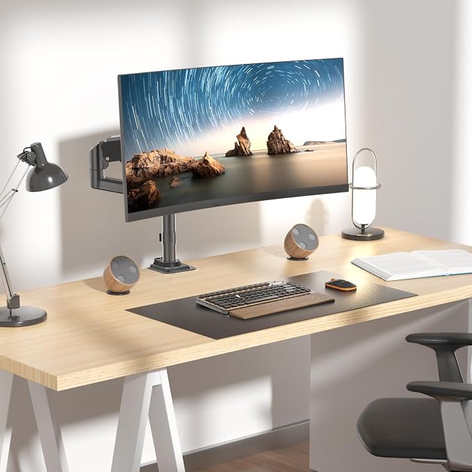 WALI Single Monitor Arm 13-32 Inch, Single Monitor Mount, Vesa Desk Mount up to - Image 8