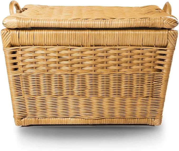 The Basket Lady Lift-Off Lid Wicker Storage Basket, 20 in L x 15 in W x 14 in H - Image 2