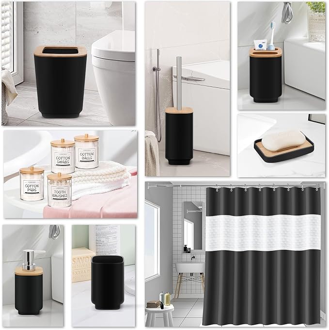 IMAVO Bathroom Accessories Set, 11 Pieces Bathroom Accessory Set, Trash Can - Image 3
