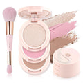 Color Nymph 3 Colors Contour Blush Highlighter Makeup Palette, Travel Size Make by ColorNymph